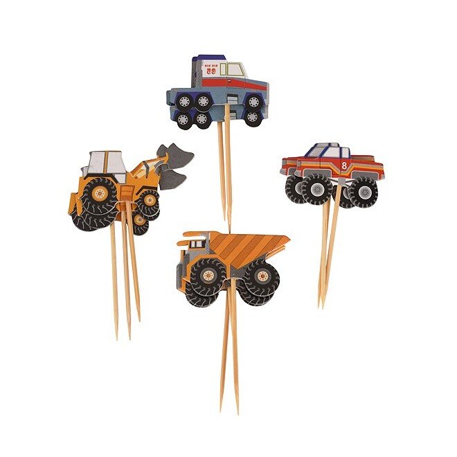 Cake Toppers - Bilar 12-pack