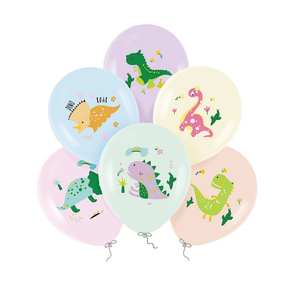 Dinosaurieballonger 6-pack