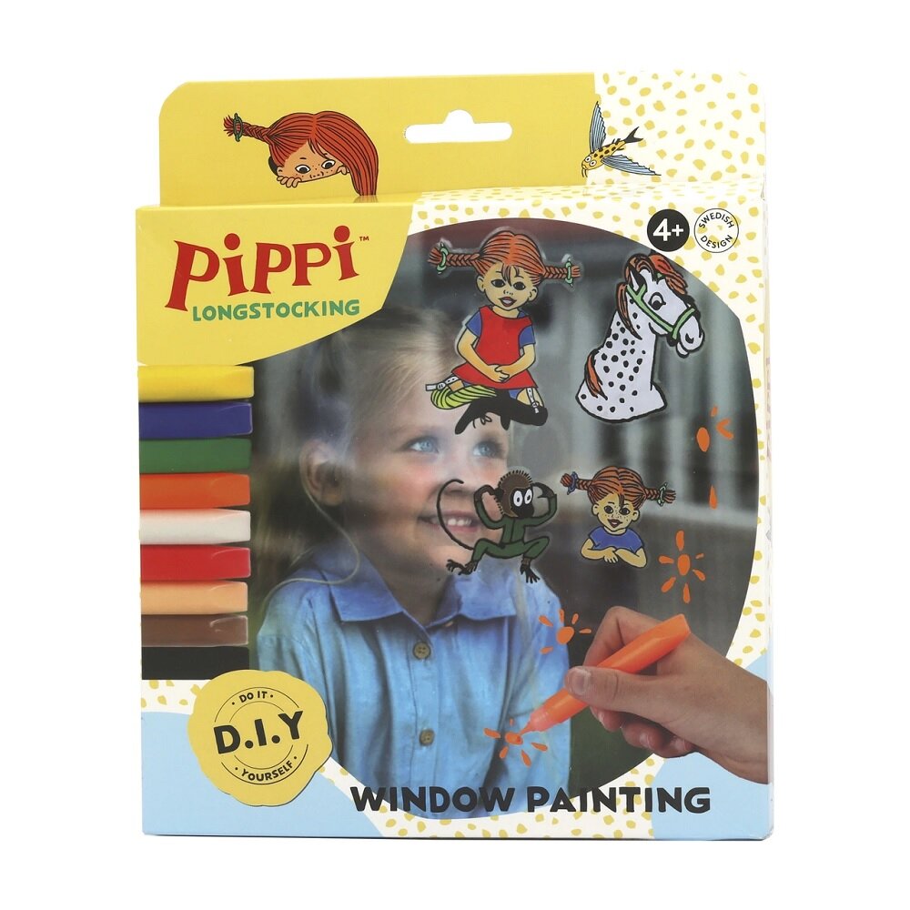 Pippi Långstrump - Fönstermålning
