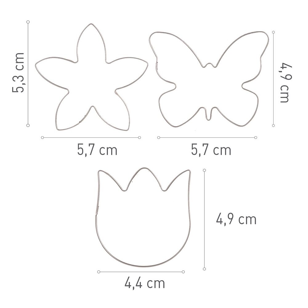 Kakformar Fjäril & Blommor 3-pack