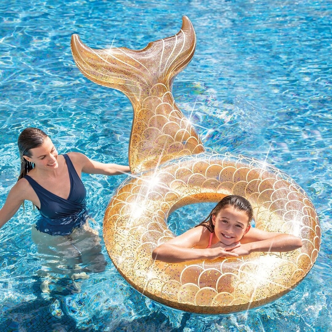 Intex - Badring Lyxig Glittrig Sjöjungfru 147 cm