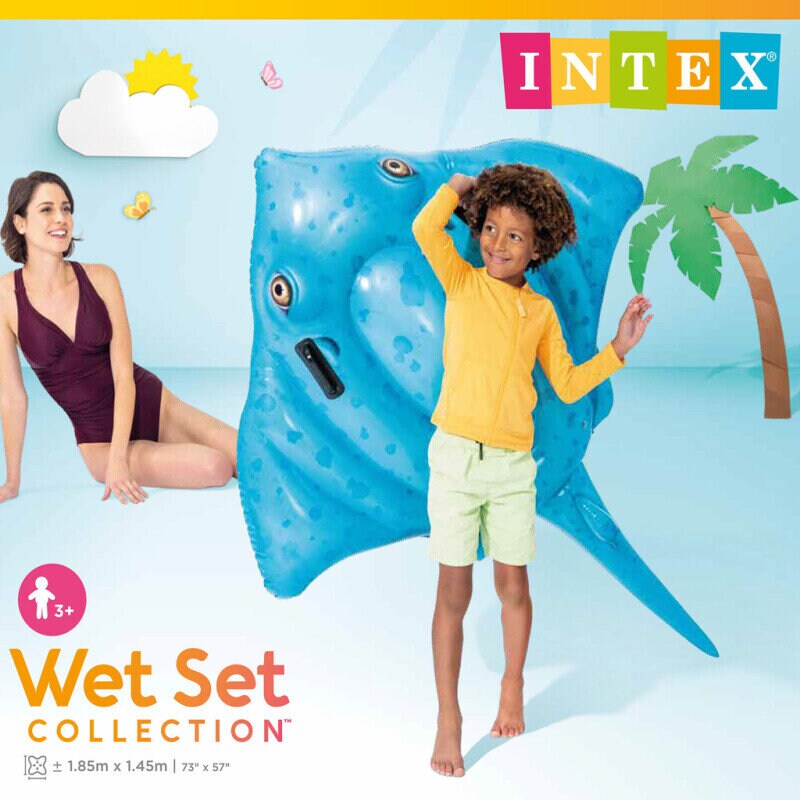 Intex Badmadrass - Stingrocka 145 x 185 cm