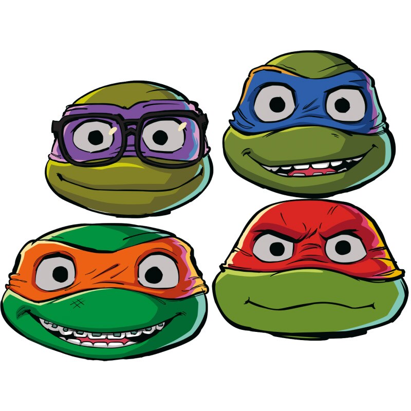 Turtles - Ansiktsmasker av papp 6-pack