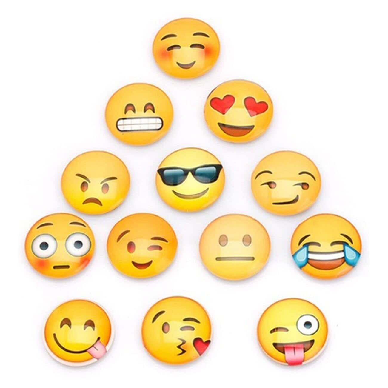 Emoji Kylskåpsmagneter 5-pack