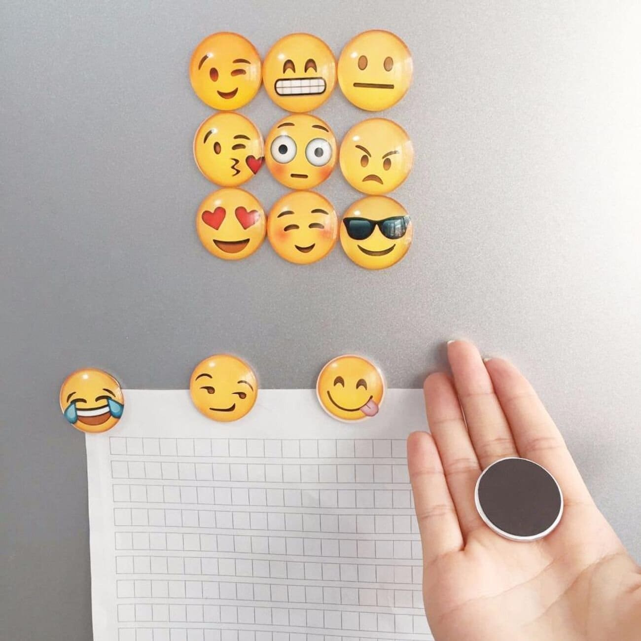 Emoji Kylskåpsmagneter 5-pack