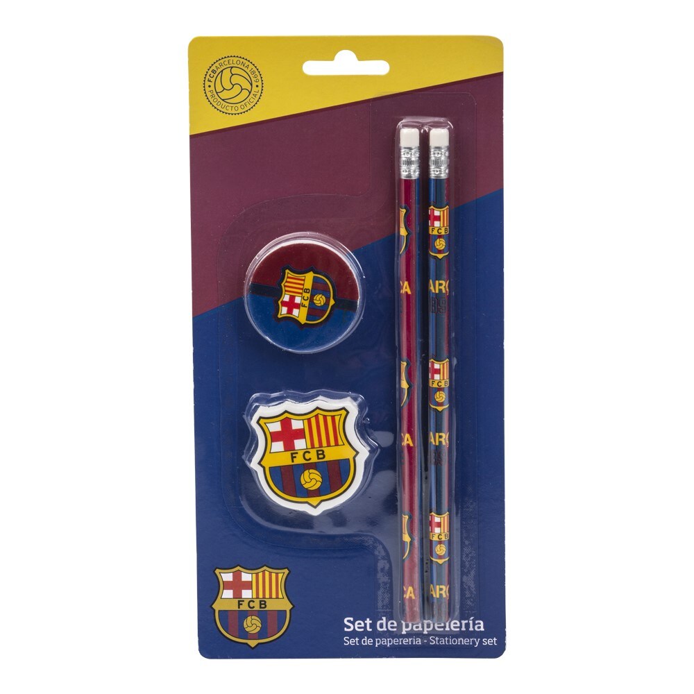 Pennset med suddgummi, Barcelona 4-pack