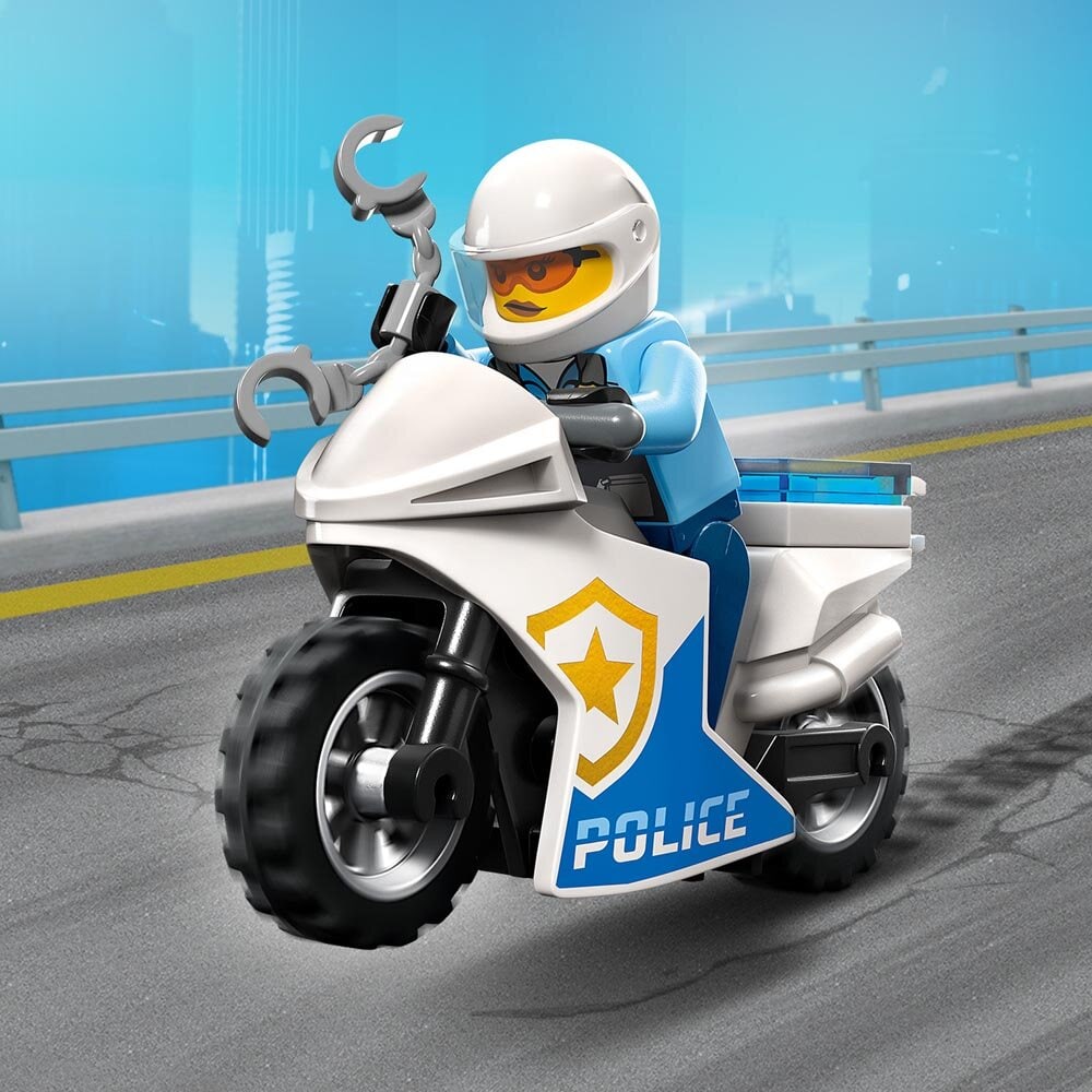 LEGO City - Biljakt med polismotorcykel 5+