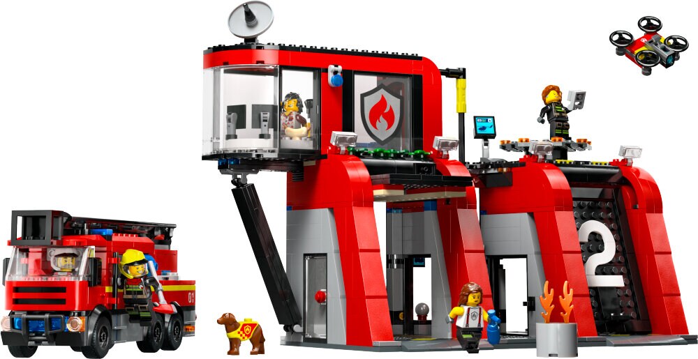 LEGO City - Brandstation med brandbil 6+