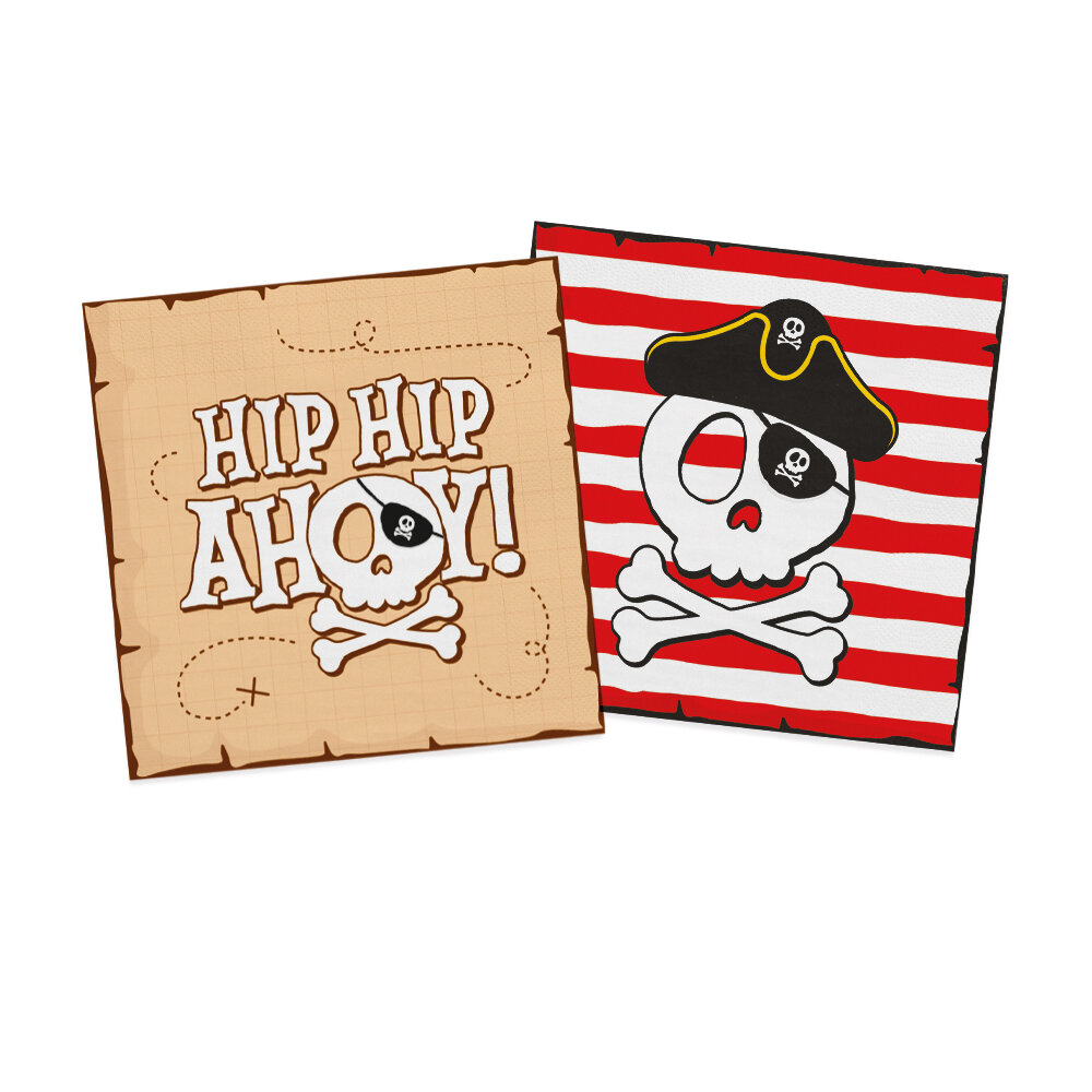 Pirate Hip Hip Ahoy Servetter 20-pack