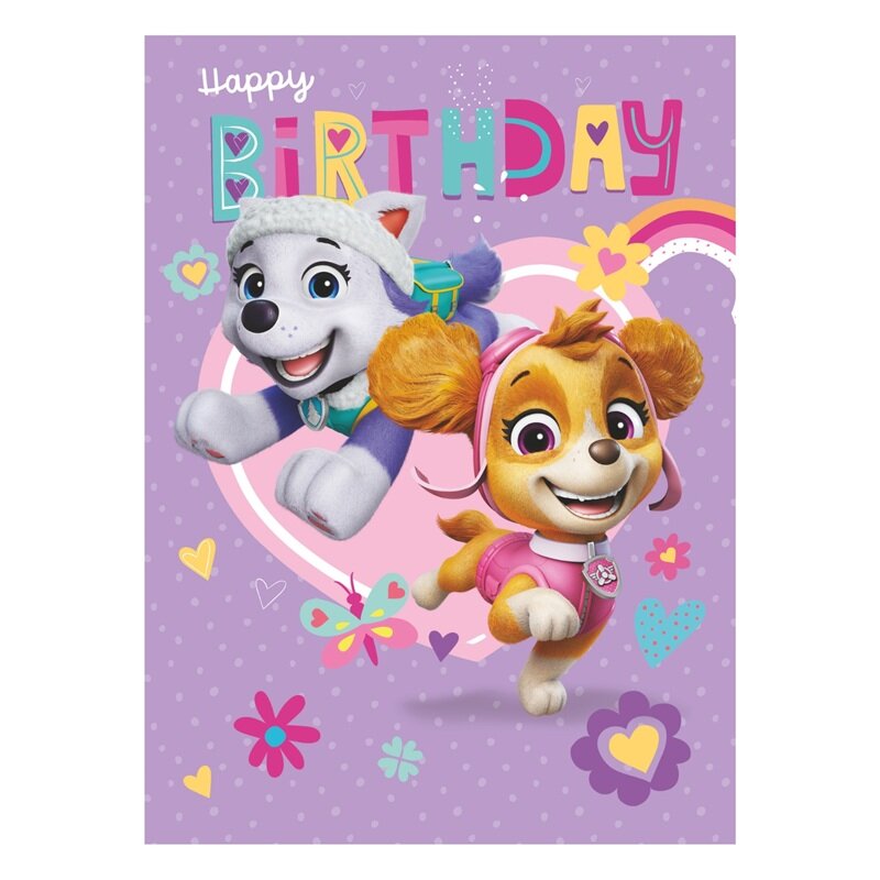 Paw Patrol Skye & Everest Födelsedagskort