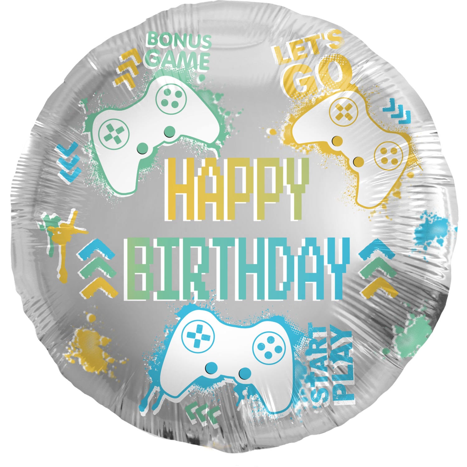 Gaming Party, Folieballong Happy Birthday
