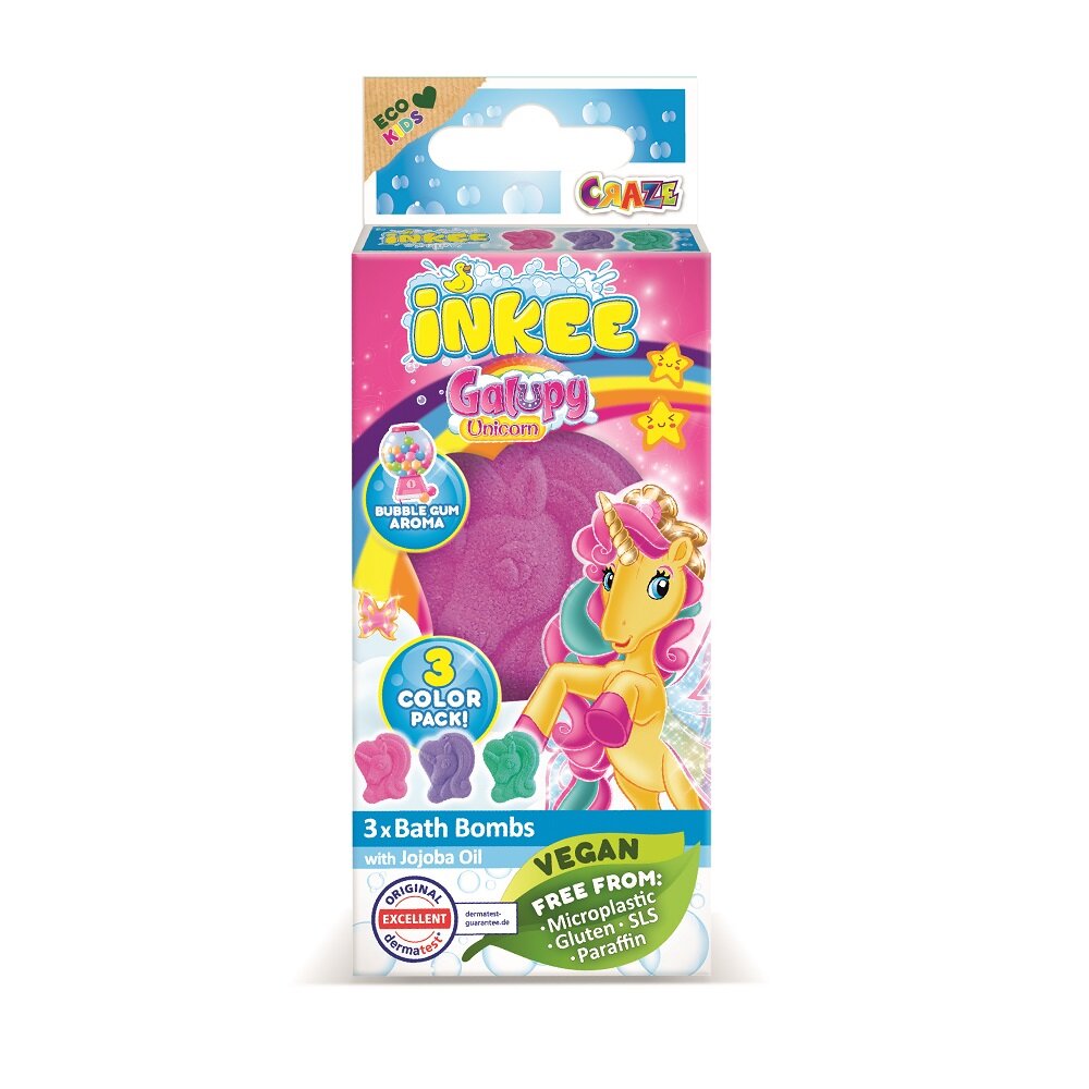 Enhörning Badbomber 3-pack