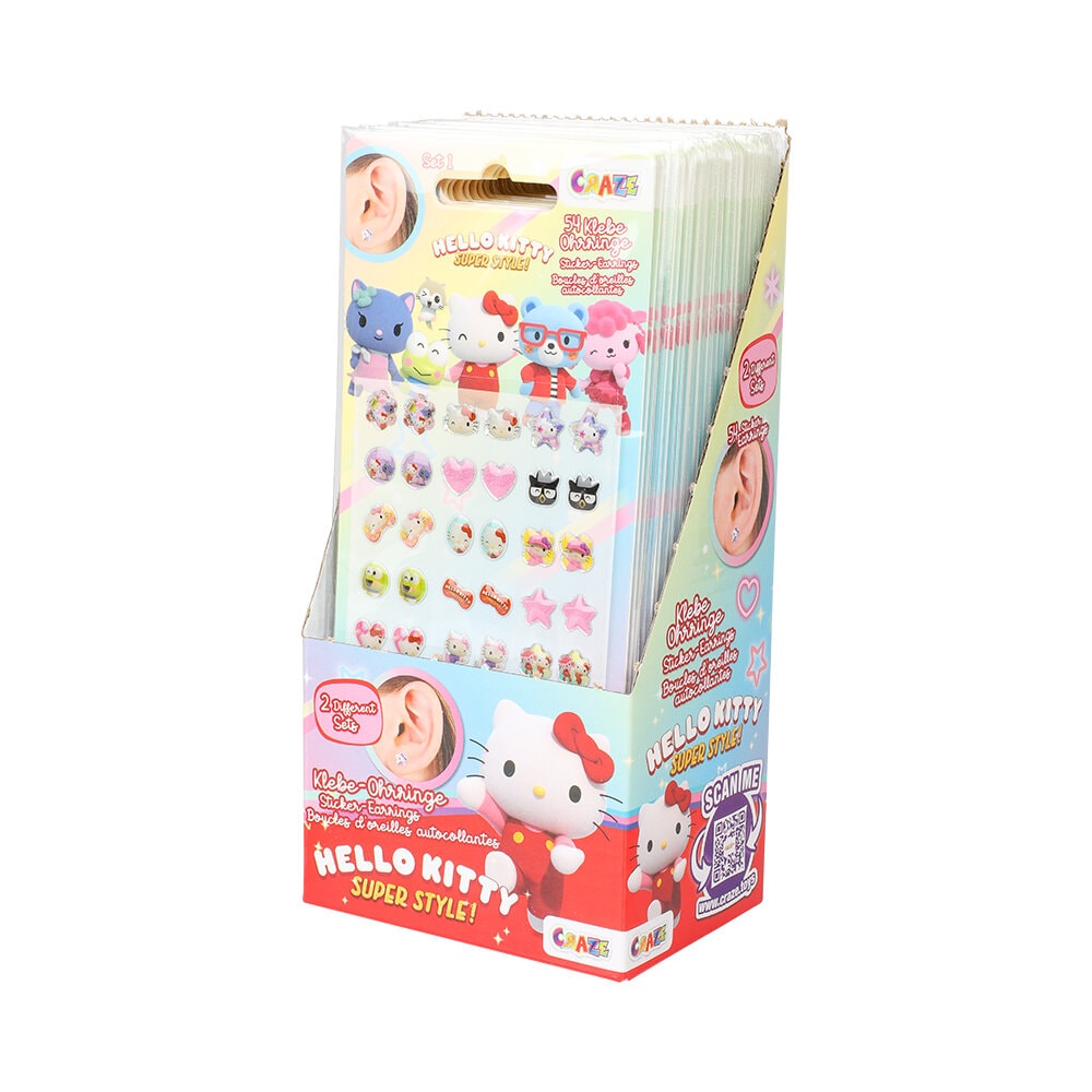 Hello Kitty - Klistermärkesörhängen