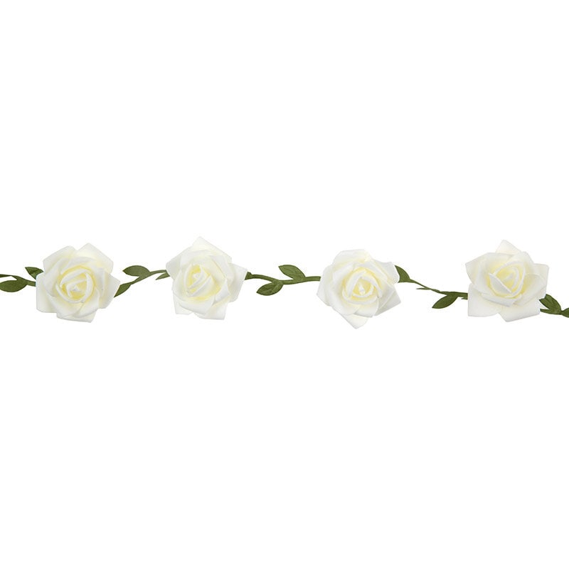 Girlang med vita rosor 120 cm