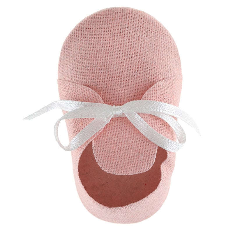 Babyshower - Gåvoaskar rosa skor 4-pack