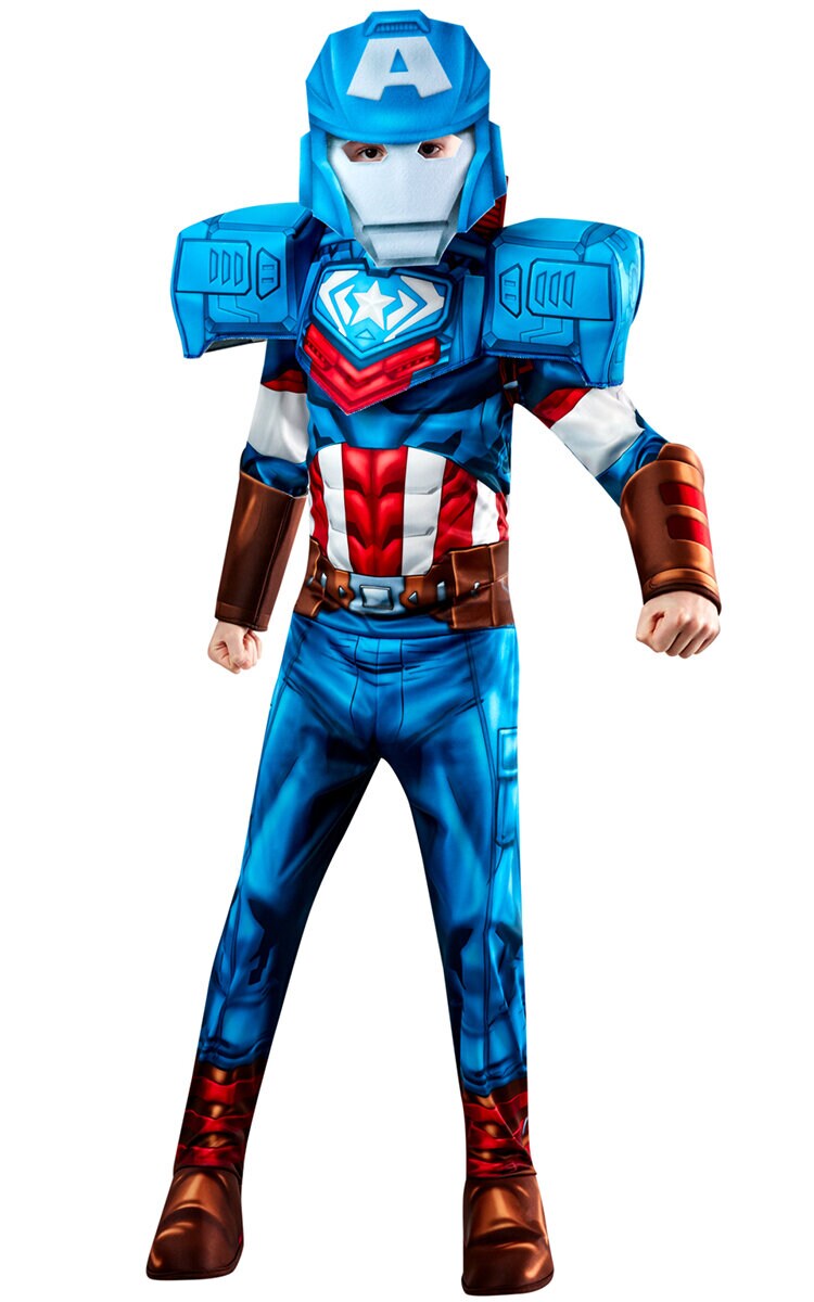 Captain America Mech Strike Maskeraddräkt Barn 7-10 år