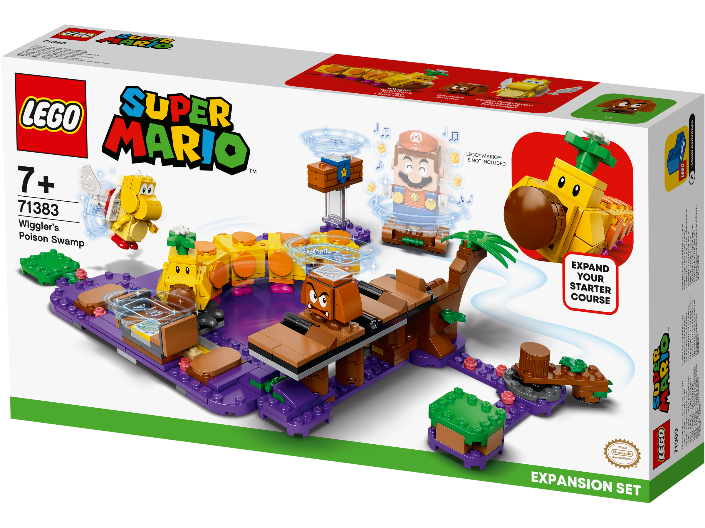 LEGO Super Mario, Wigglers giftiga träsk Expansionsset 7+