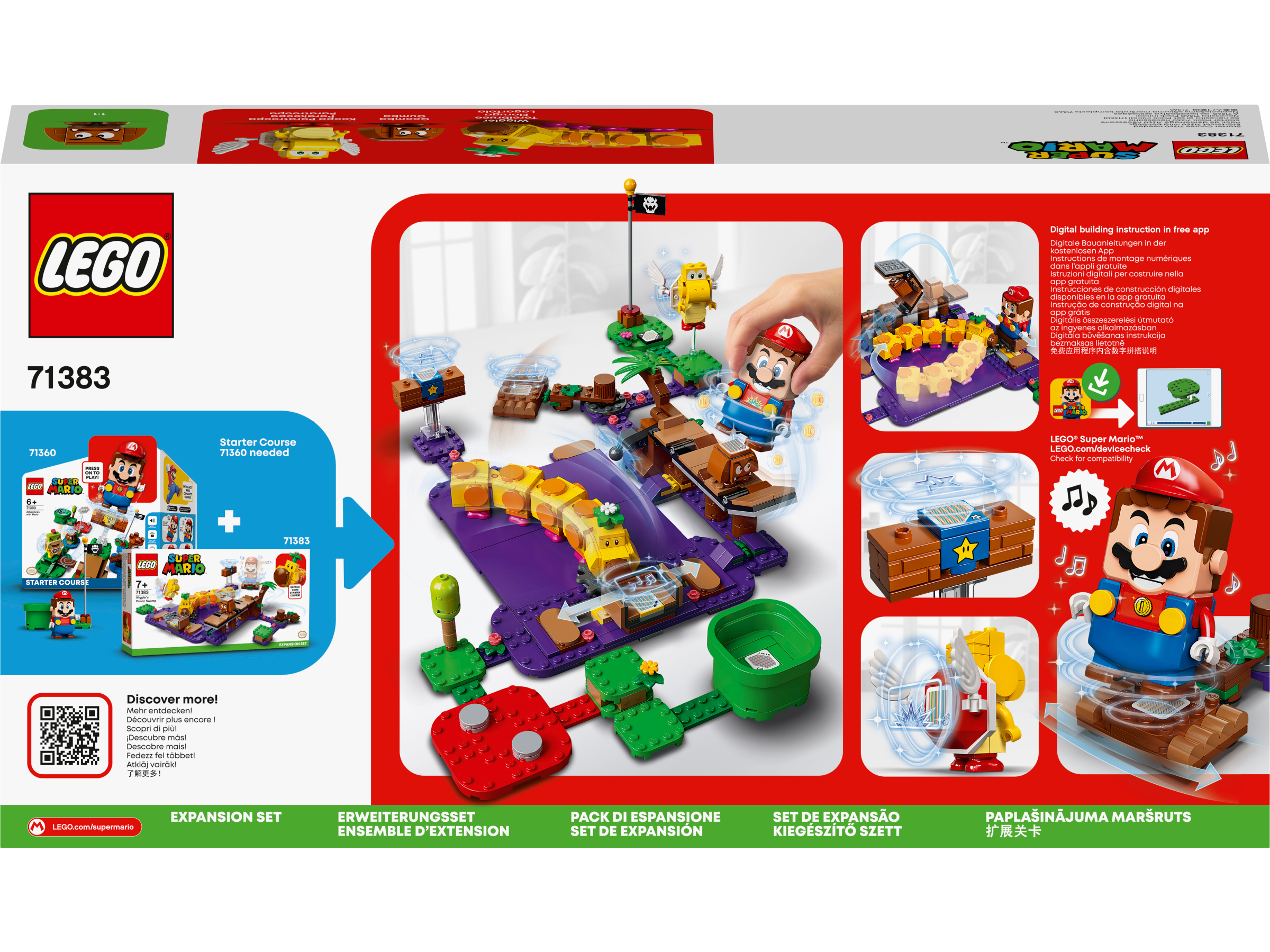 LEGO Super Mario, Wigglers giftiga träsk Expansionsset 7+