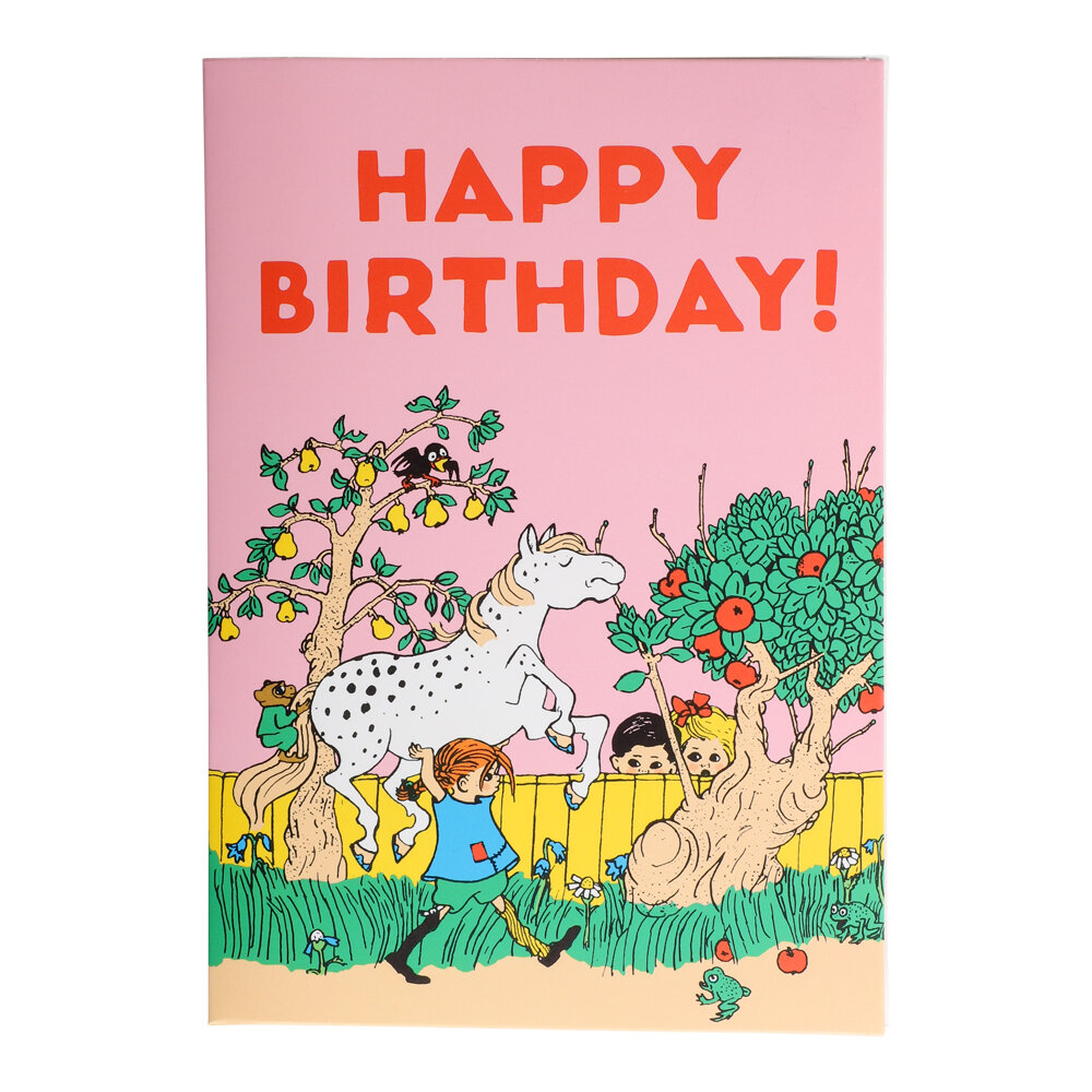 Pippi Långstrump Födelsedagskort