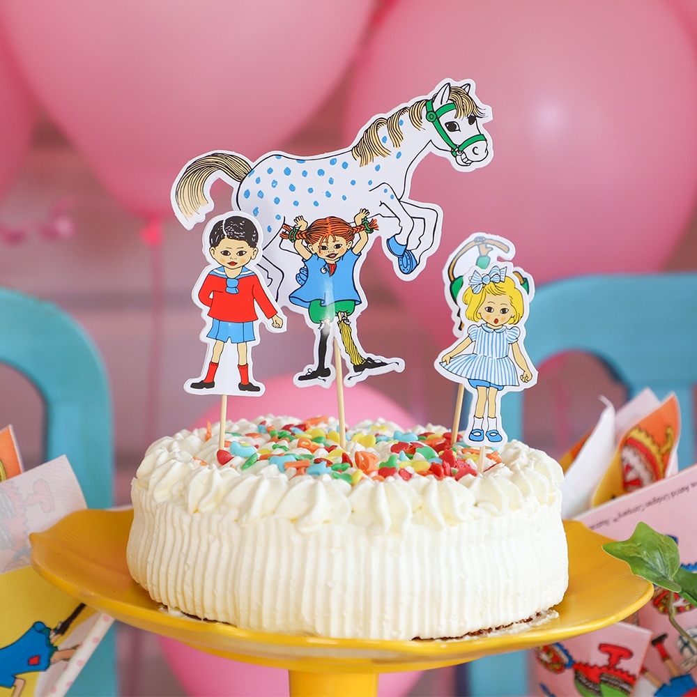 Pippi Långstrump - Cake Toppers 4-pack