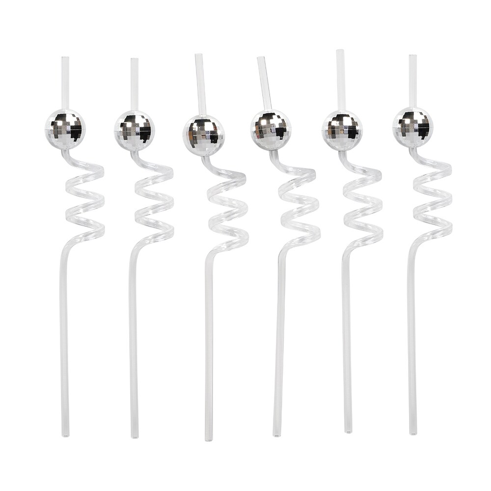 Sugrör med Discokulor 6-pack