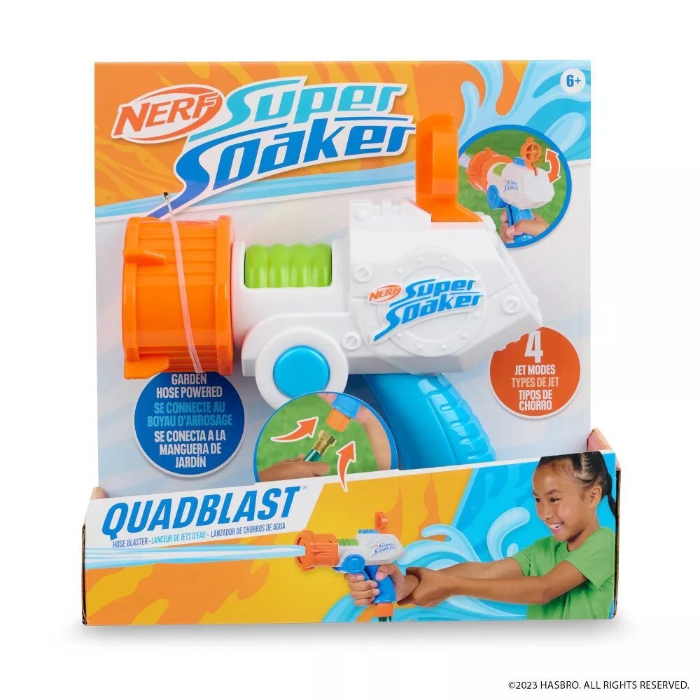 NERF QuadBlast Liten Pistol till Vattenslang