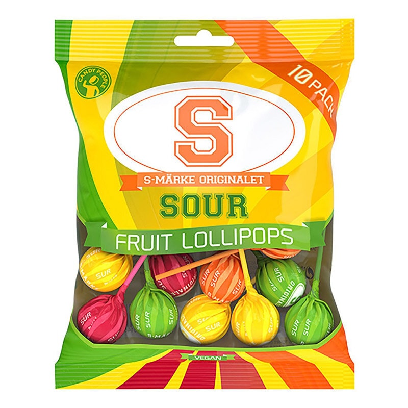 S-märke Fruit klubbor 10-pack