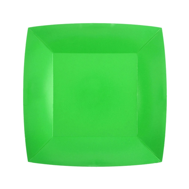Assietter Fyrkantiga 18 cm - Gröna 10-pack