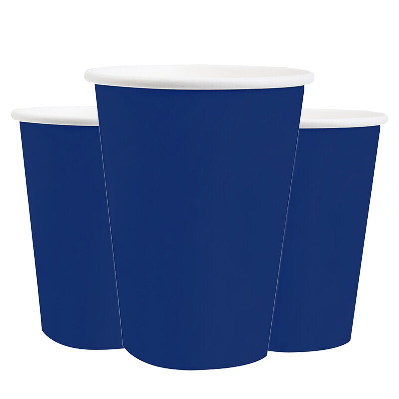 Pappmuggar 270 ml - Mörkblå 10-pack