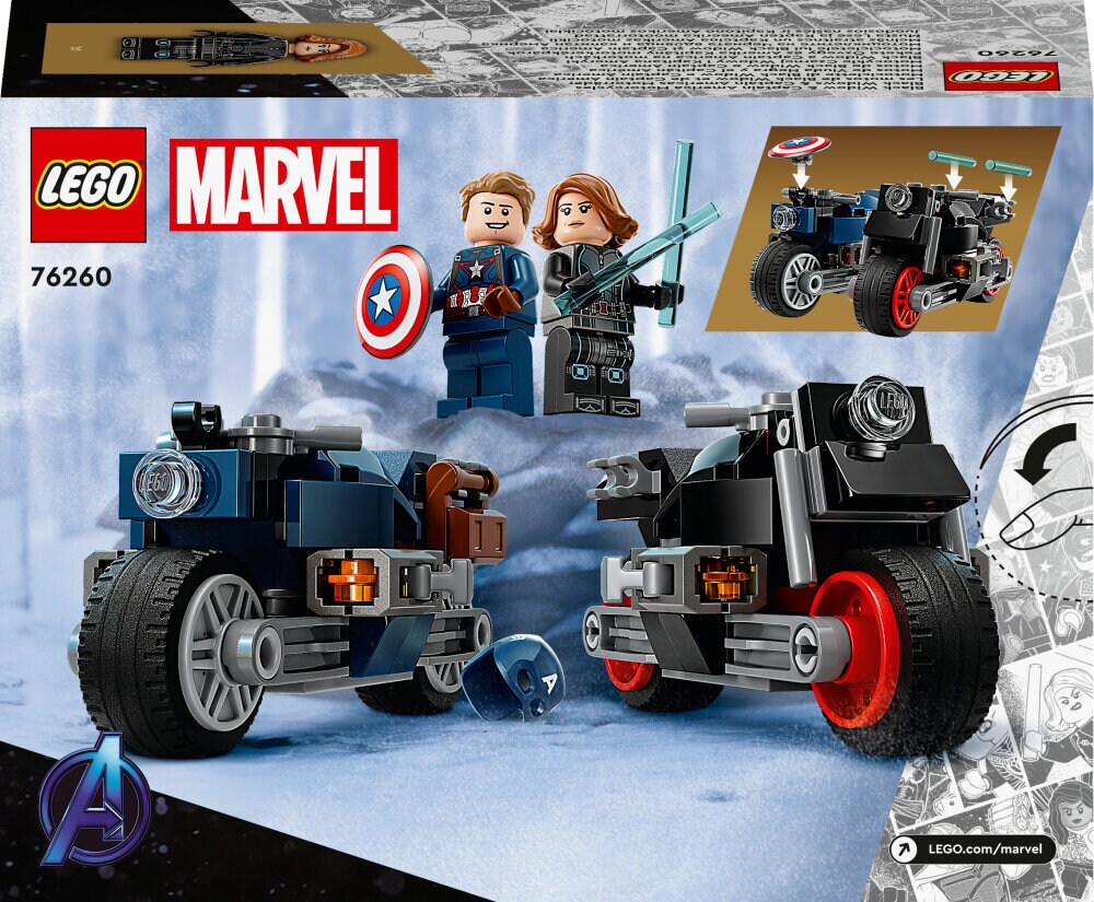 LEGO Avengers - Black Widows & Captain Americas motorcyklar 6+