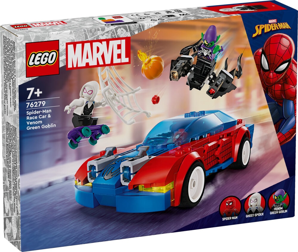 LEGO Marvel - Spider-Mans racerbil & Venom Green Goblin 7+