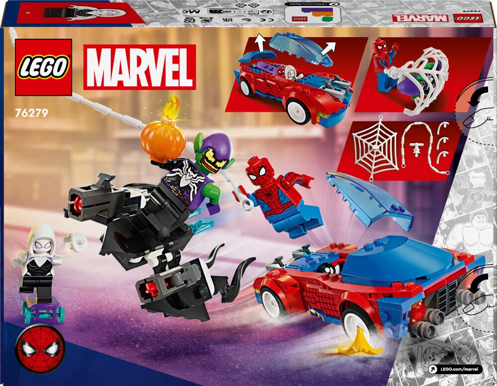 LEGO Marvel - Spider-Mans racerbil & Venom Green Goblin 7+