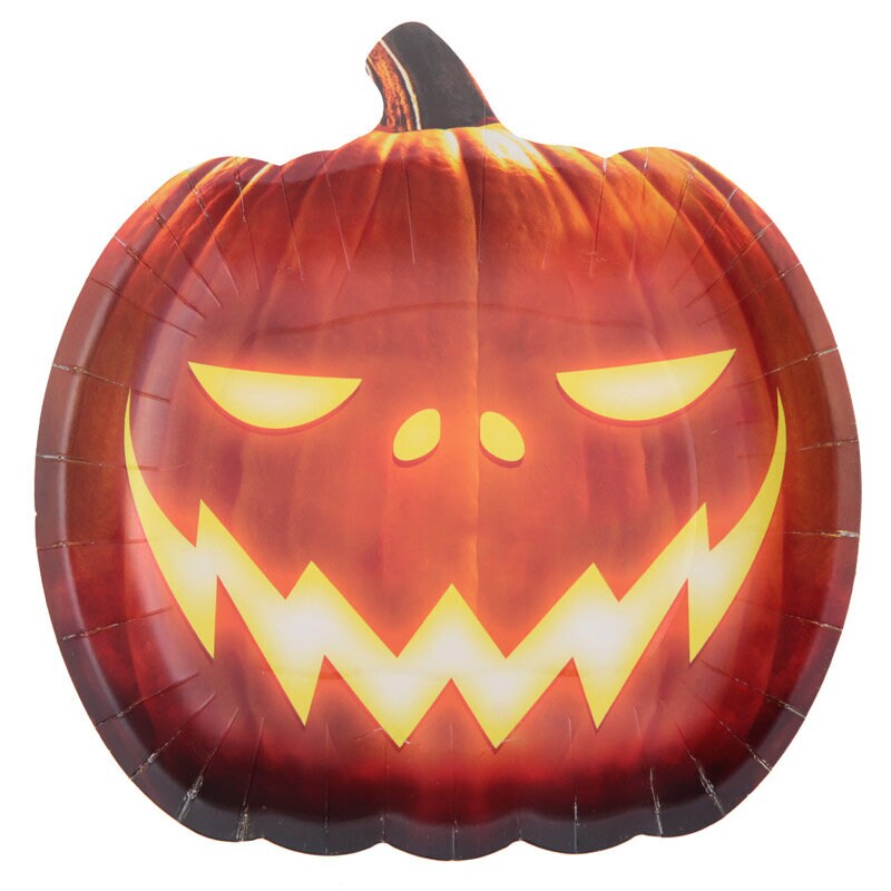 Halloween - Pumpatallrikar i papp 10-pack