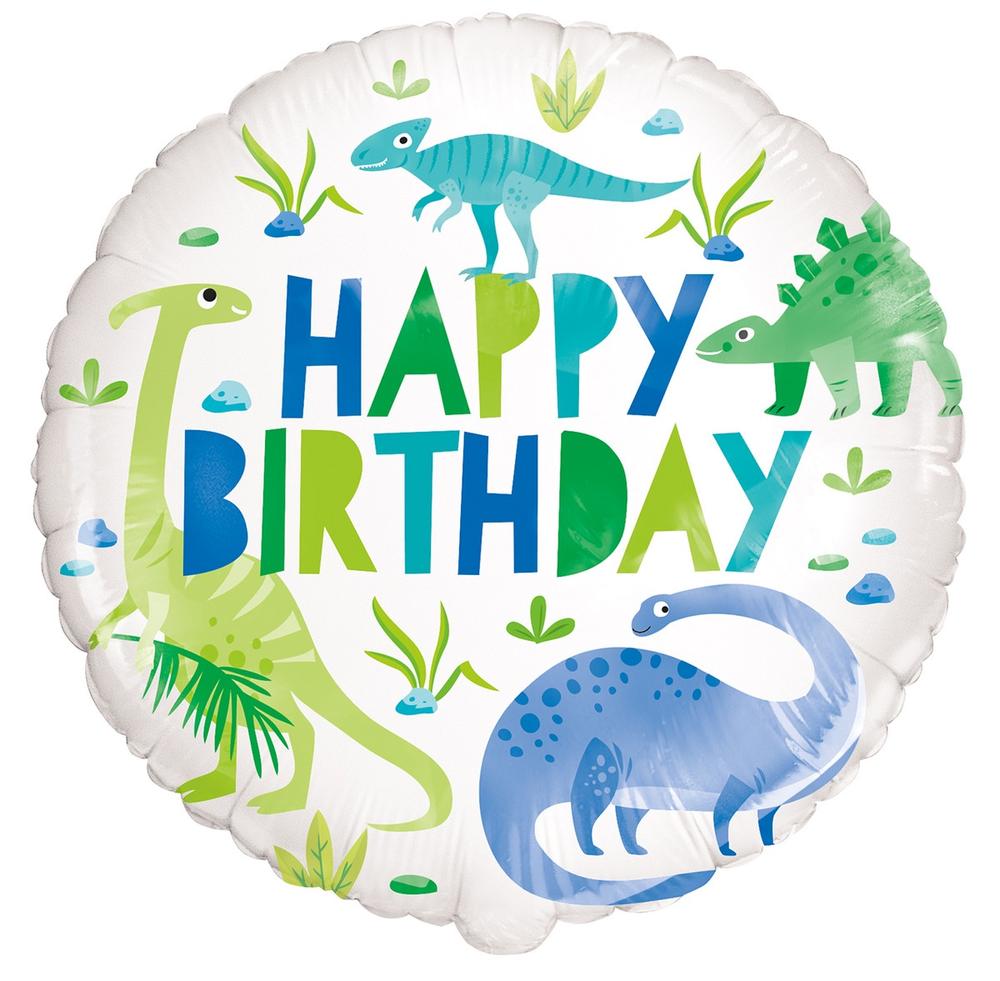 Folieballong Dino Happy Birthday