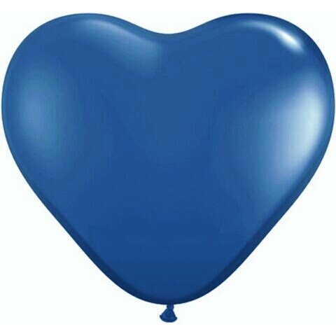 Hjärtballonger, Blå 100-pack