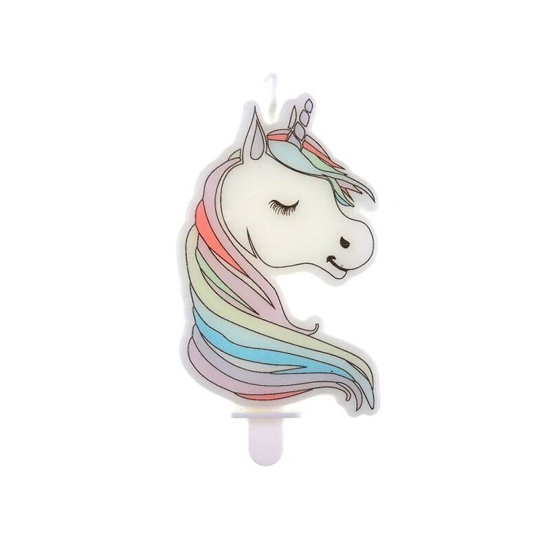 Unicorn - Tårtljus 7,5 cm