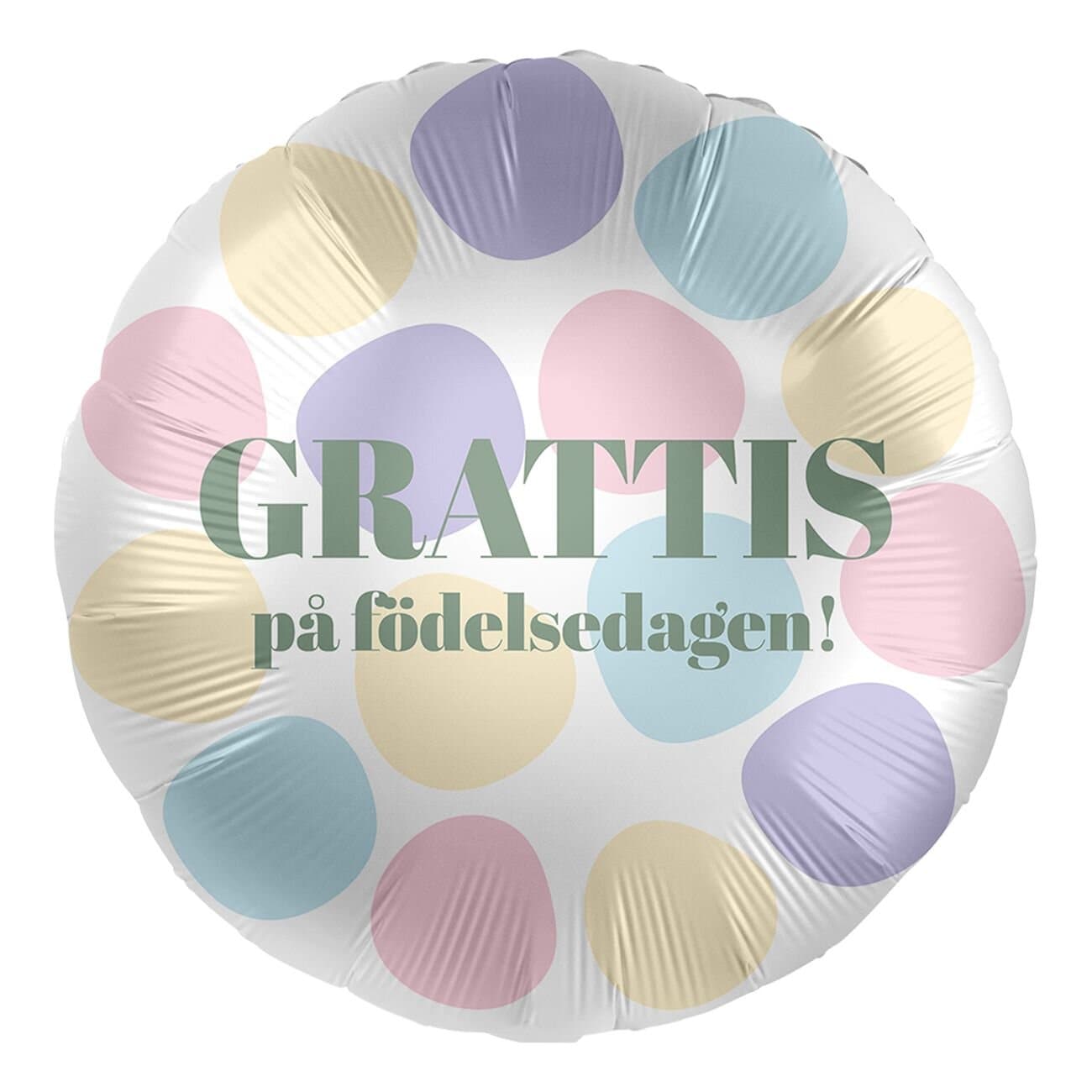 Folieballong Grattis Prickar 43 cm