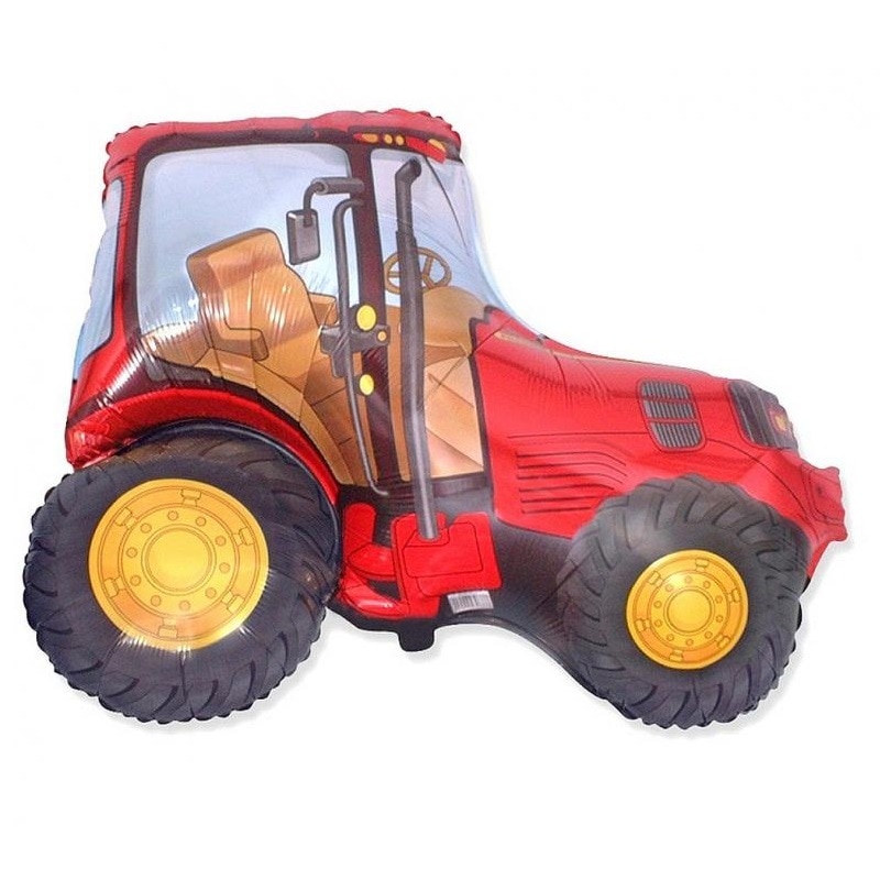 Folieballong - Traktor Röd 96 x 76 cm