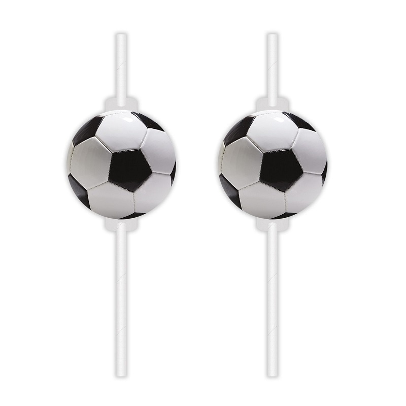 Football Party - Pappsugrör 4-pack