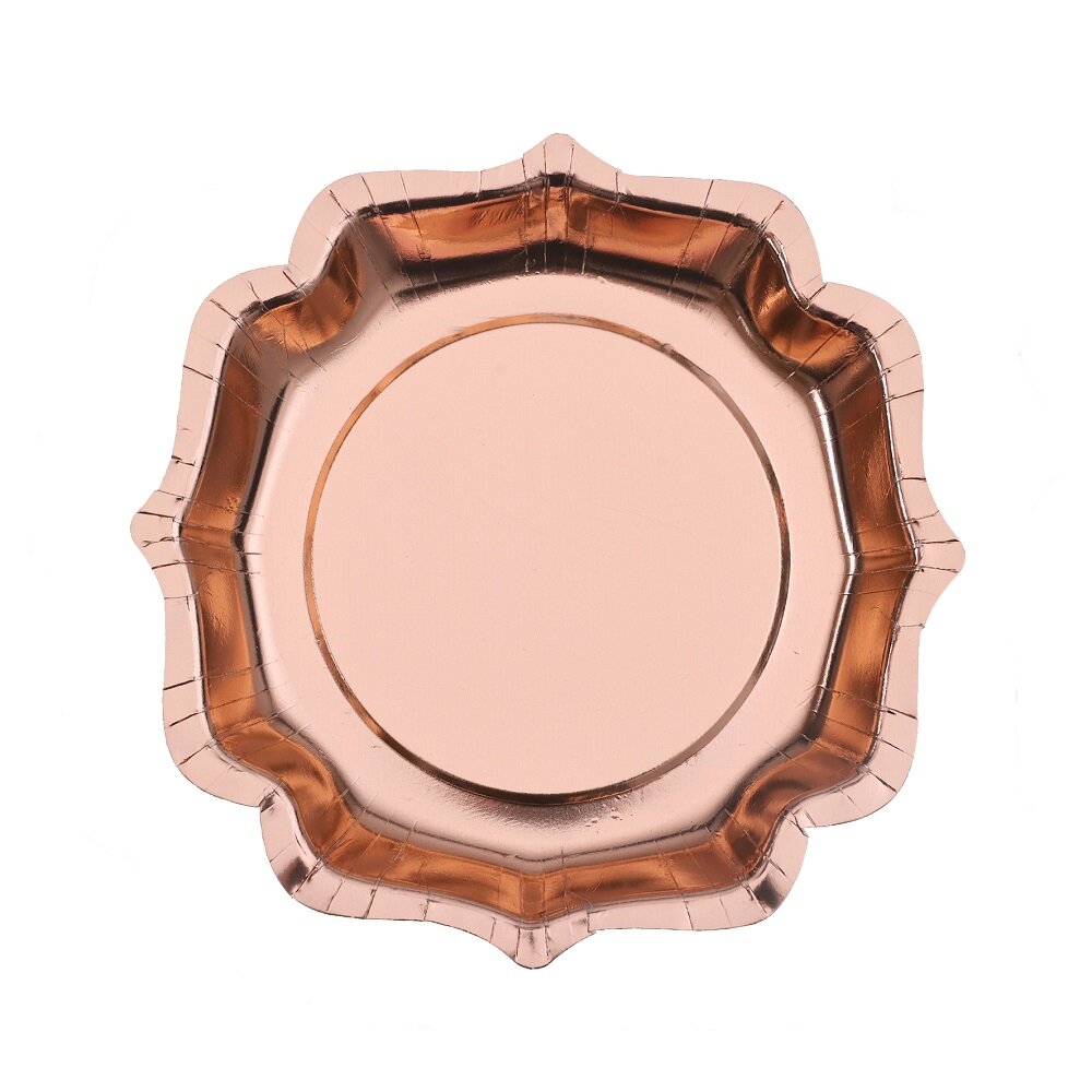 Roséguldfoilerade Tallrikar 10-pack