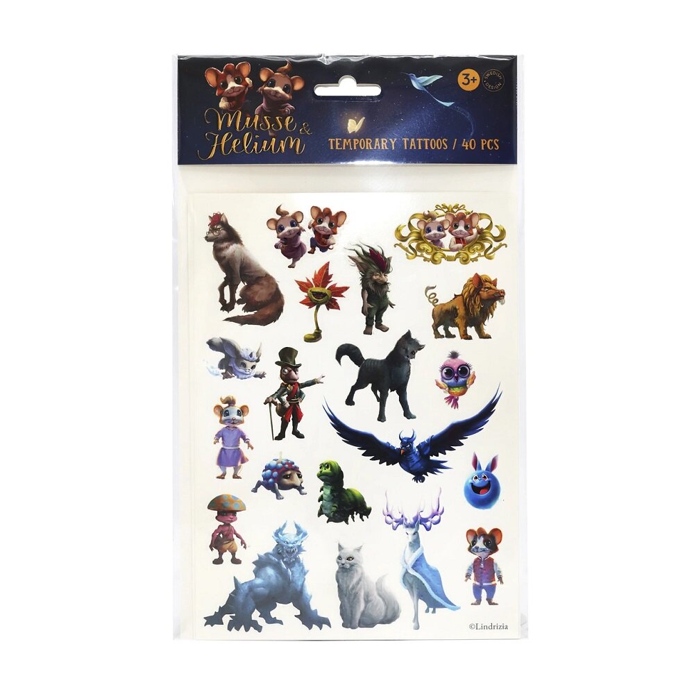 Musse & Helium - Barntatueringar 40-pack