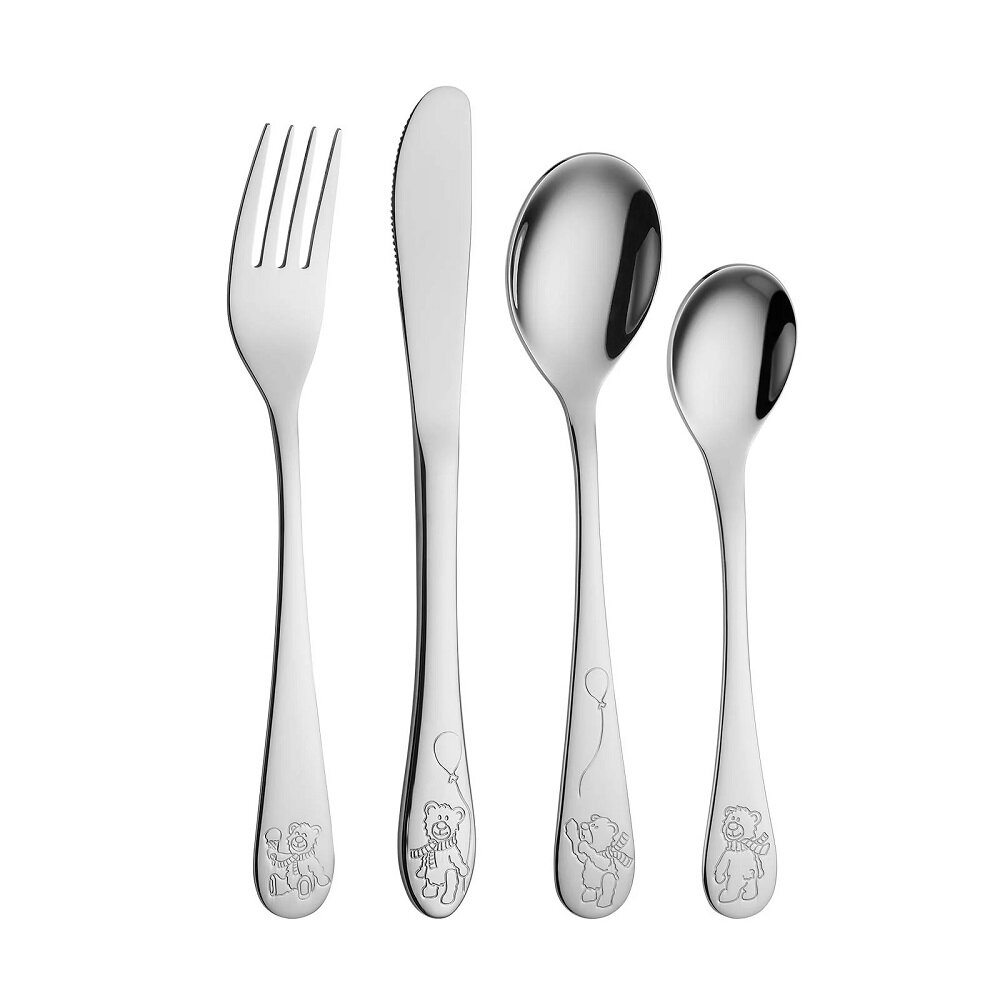 Doppresent Teddybjörn Bestickset med gosedjur