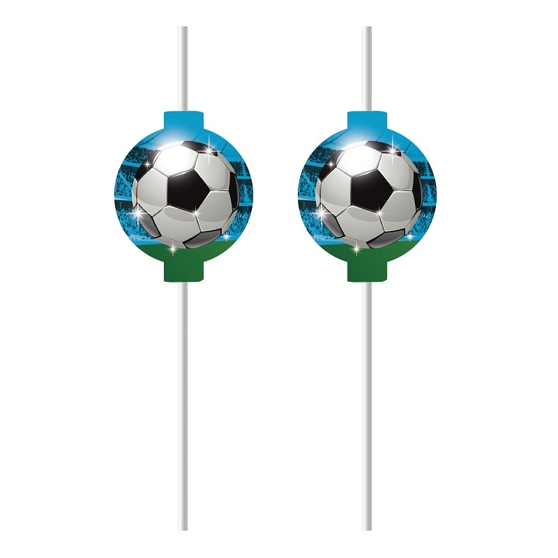 Soccer Fans - Pappsugrör 4-pack