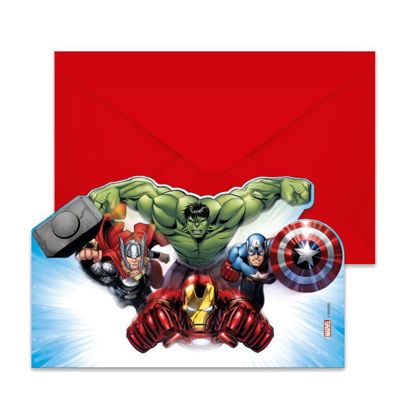 Avengers - Inbjudningskort 6-pack