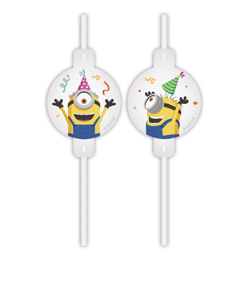 Minions - Pappsugrör 4-pack