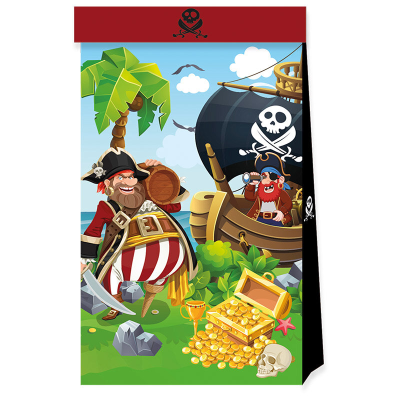Pirates Island - Kalaspåsar i papp 4-pack