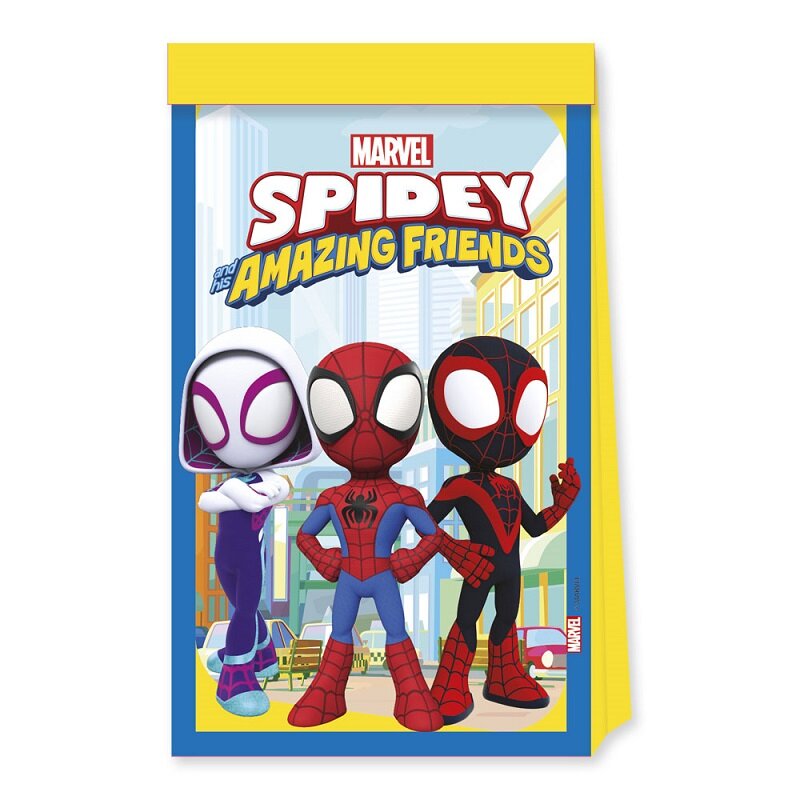 Spidey And His Amazing Friends - Kalaspåsar i papper 4-pack