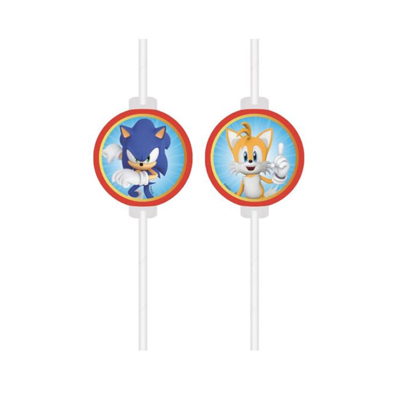 Sonic the Hedgehog - Pappsugrör 4-pack