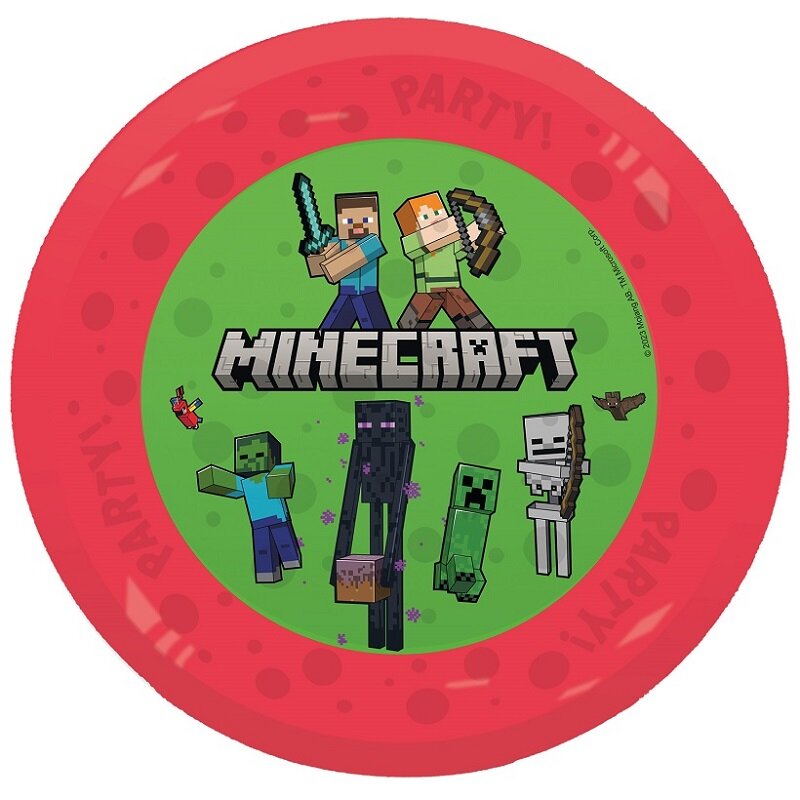 Minecraft - Tallrikar i plast 21 cm 4-pack