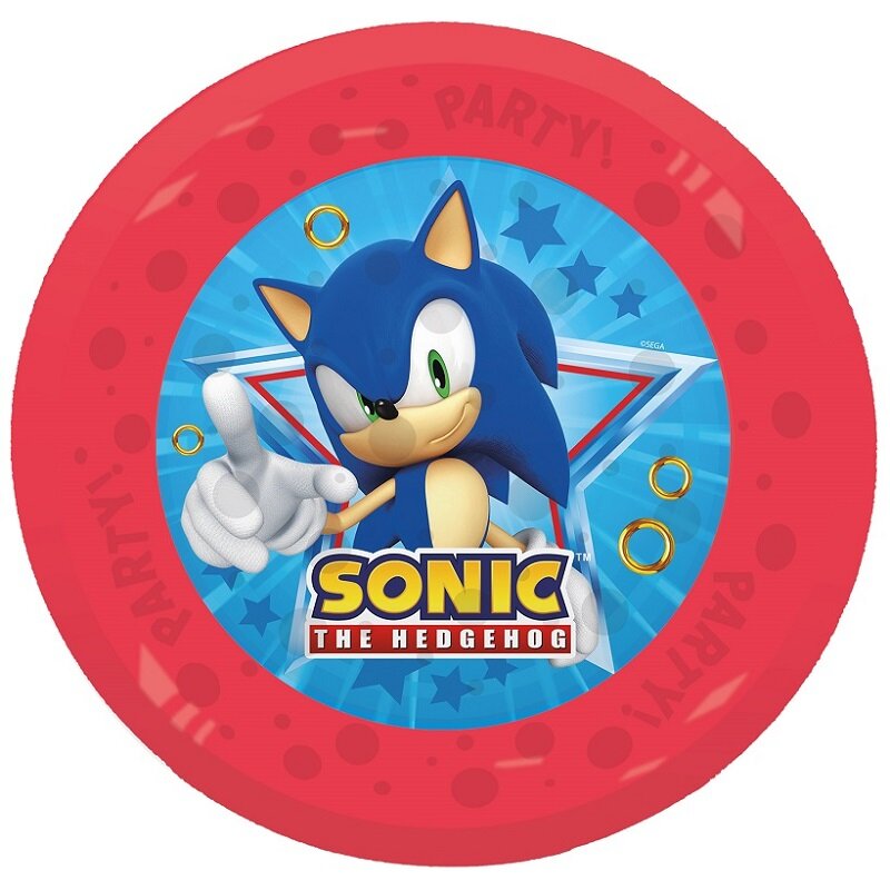 Sonic - Tallrikar i plast 21 cm 4-pack